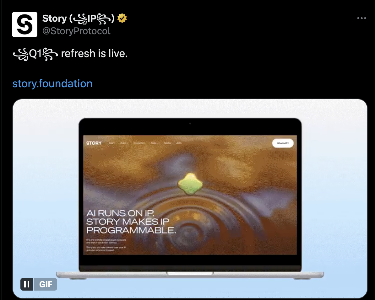 Story基金会官方网站正式上线-第1张图片-欧意下载