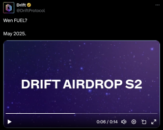 Drift暗示5月开启第二季FUEL空投