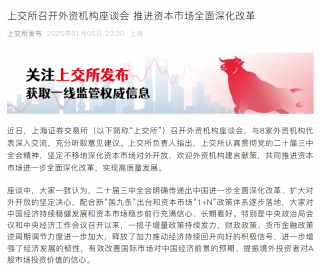 沪深交易所召开外资机构座谈会共话开放发展