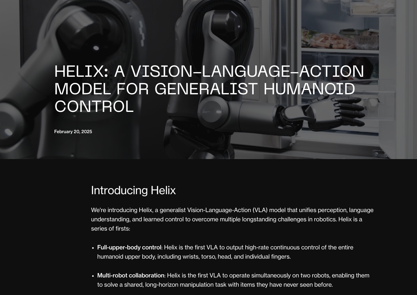 Figure AI发布全新通用具身智能模型Helix-第1张图片-欧意下载