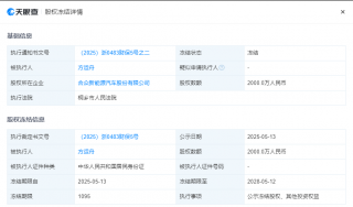哪吒汽车创始人股权被冻结2000万